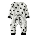 Mode "Ce n'était pas moi" Vêtements bébé garçon fille nouveau-né tout-petit combinaison à pois manches longues ensemble de vêtements pour nourrissons tenues