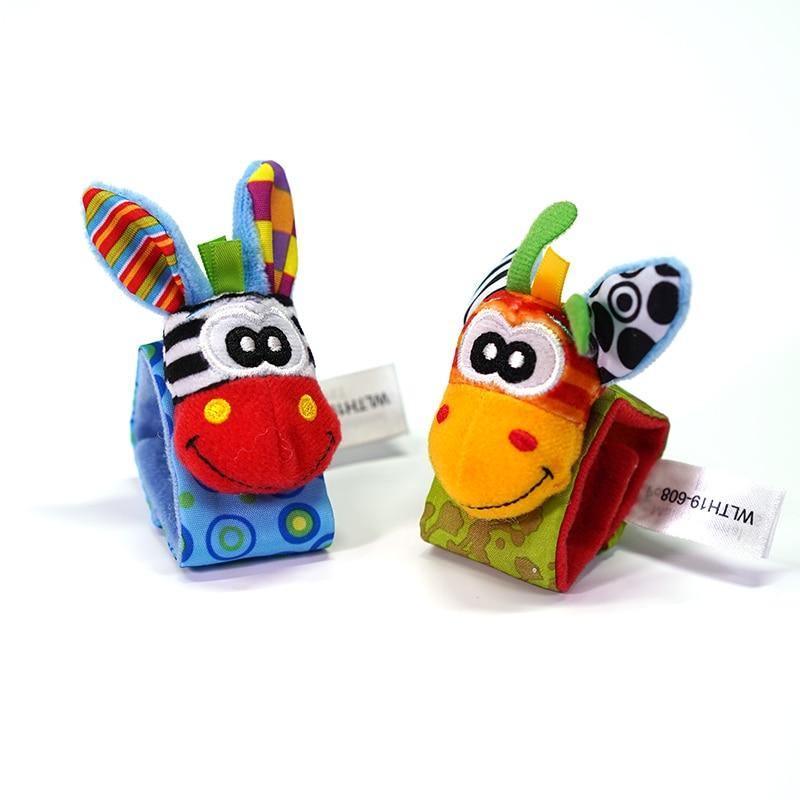 Chaussettes Modernes pour Bébé, Jouets en Peluche, Hochets de Poignet en Forme d'Insectes de Jardin, Jouets Éducatifs Mignons aux Couleurs Vives pour Enfants