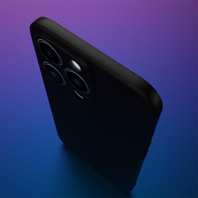 Coque Noire Pour iPhone 5 5s SE 2020 6 6s 7 8plus x 10 XR XS 11 12 13 Mini Pro MAX Housse en Silicone Motif Voiture Coque Arrière en Silicone Noir Mat Pour iPhone