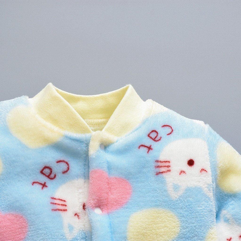 Barboteuse Bébé Nouveau-né Combinaison Enfant Dessin Animé Animal Polaire Chaud Barboteuse pour bébé Garçon Filles Matière Peluche