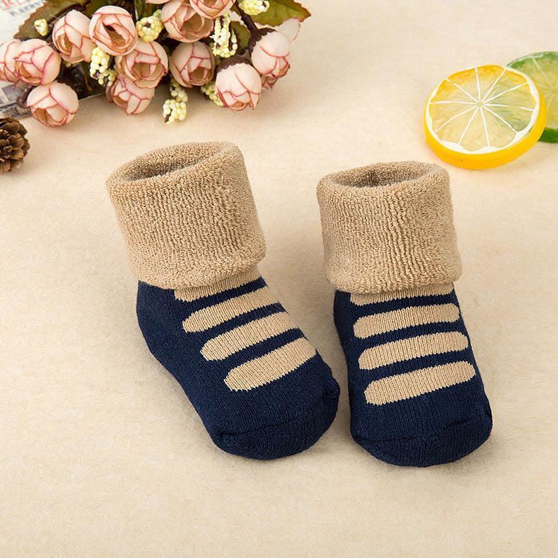 Chaussettes de sol antidérapantes durables en coton pour nouveau-né, pour bébé garçon et bébé fille, cadeau parfait pour une fête prénatale