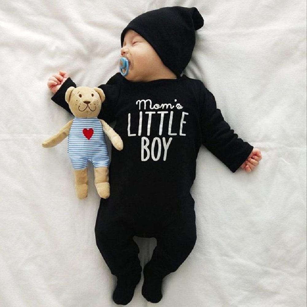 Ensemble de vêtements pour bébé garçon nouveau-né, barboteuse avec lettre, grenouillère en coton pour garçons et filles, tenues de 0 à 24 mois