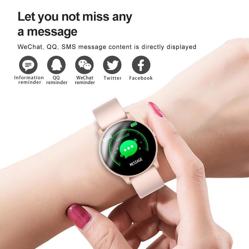 Nouvelle montre connectée étanche pour femme avec surveillance de la fréquence cardiaque, options de montre connectée santé et podomètre, bracelet connecté de suivi d'activité pour le sport et le fitness