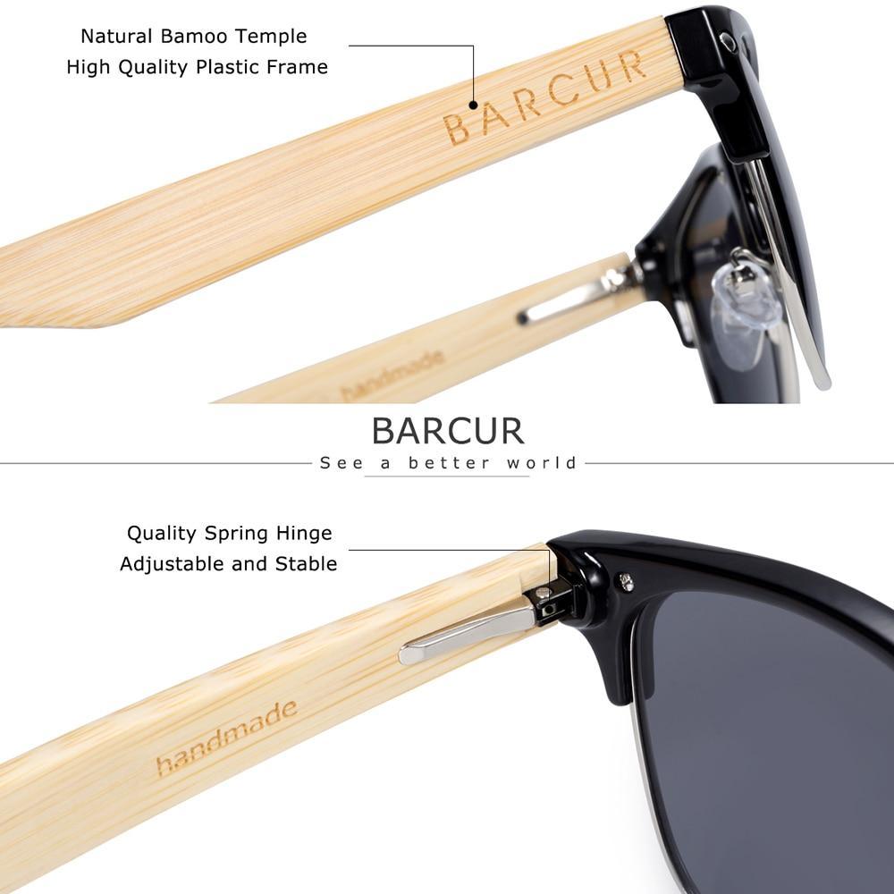 Lunettes de soleil en bambou faites à la main de luxe polarisées modernes et rétro en bois pour hommes et femmes avec protection UV400