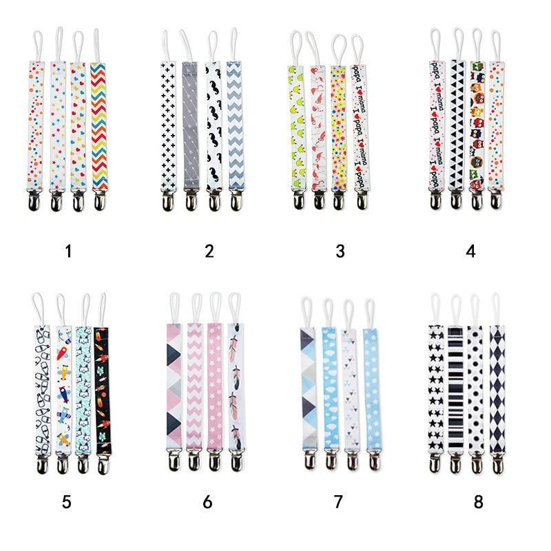Lot de 4 attaches-sucettes pour bébés, anneaux de dentition, attache-tétine pour bébés et jeunes enfants