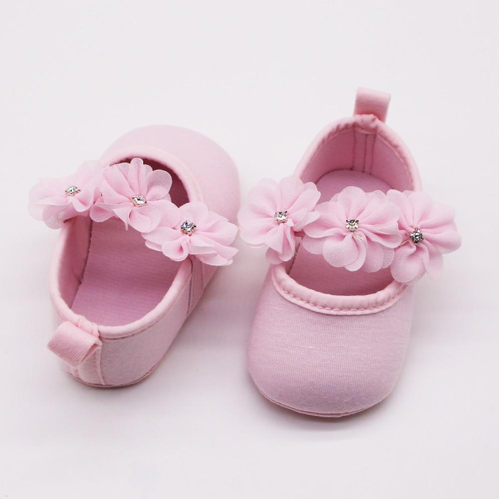 Chaussures Bébé Premiers Pas Fille Chaussures de Soirée Ballerines Bébé Fleur 3D Strass Design Moderne