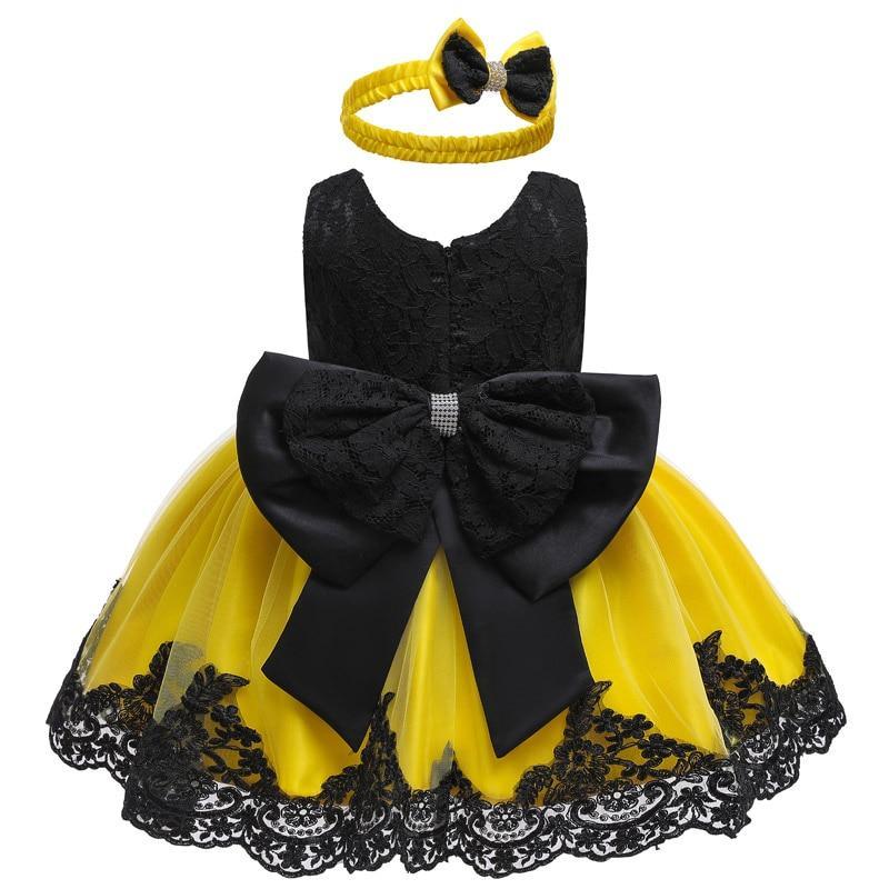 Robe de Noël moderne de luxe pour bébé fille, avec nœud, pour le 1er anniversaire de bébé.
