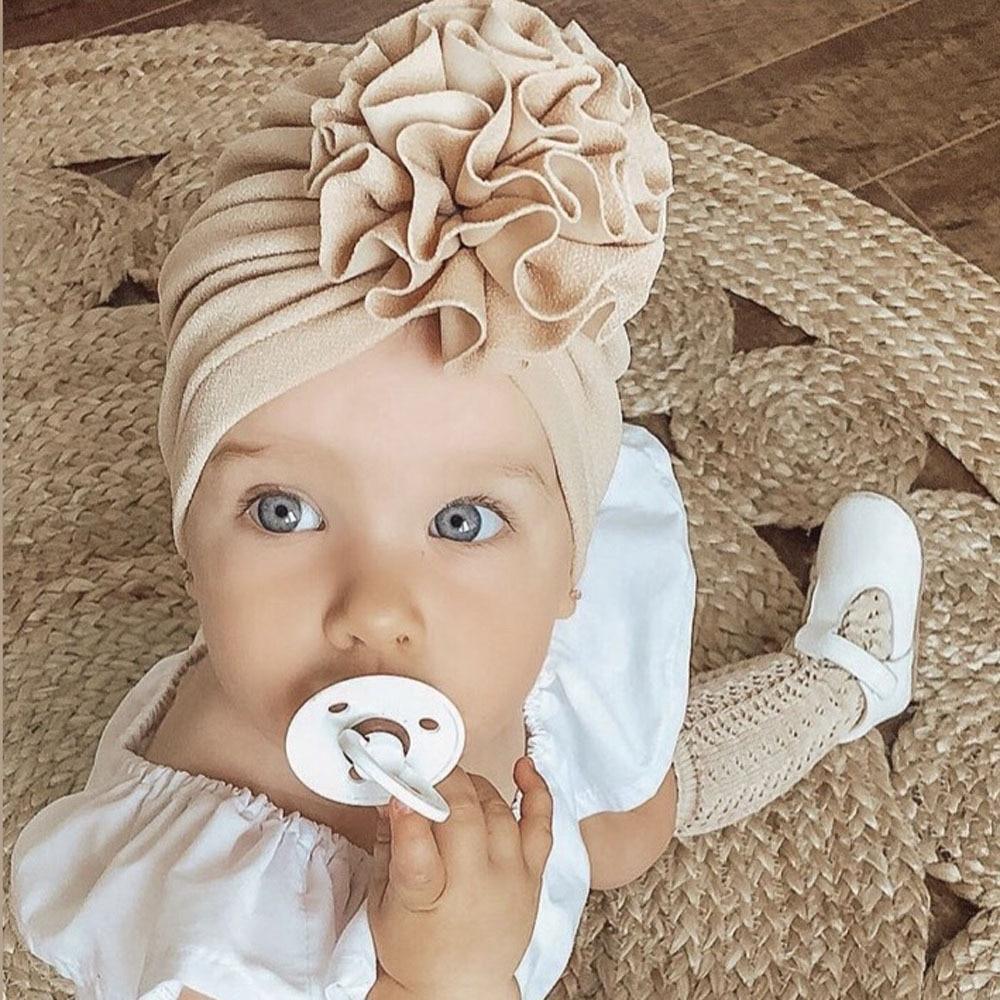 Bonnets Serre-têtes Bandeaux Élastiques à Fleurs et Nœuds pour Bébés Filles