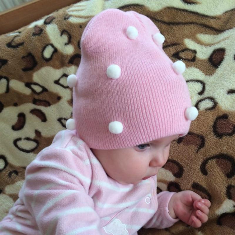 Bonnets en tricot doux et chaud pour bébés filles et garçons, collection hiver, printemps, automne