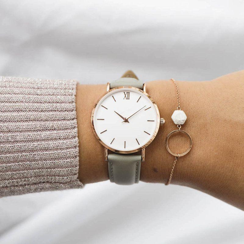 Nouvelles montres STEVVEX pour femme, montre-bracelet décontractée en cuir à quartz pour femmes et filles