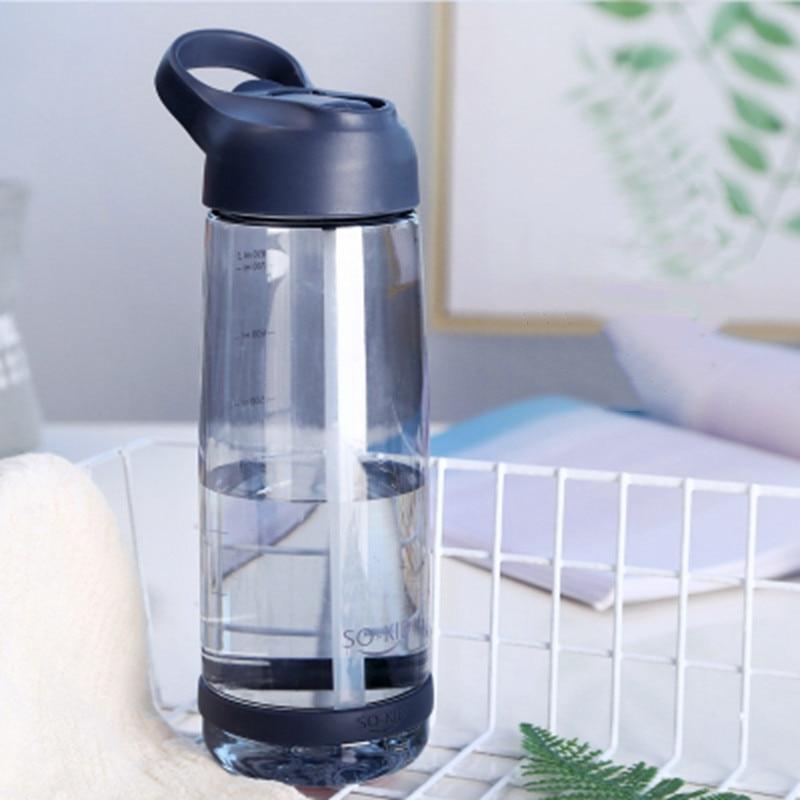Bouteille d'eau portable avec paille en plastique sain, gourde de voyage pour sport et boissons pour enfants