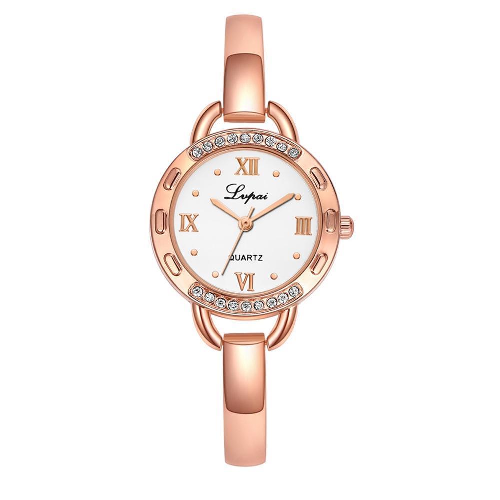 Montre Bracelet Femme à Cadran Simple et Exquis avec Bracelet en Métal, Montre Élégante pour Femmes et Filles