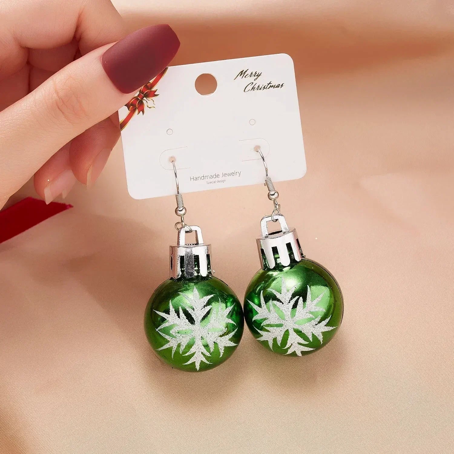 Rinhoo Noël Cercle Rond Cœur Cerf Élans Pendentif Boucles D'oreilles Perçantes Crochet D'oreille Boucle D'oreille Bijoux pour Femmes