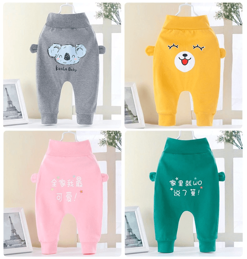 Vêtements pour enfants, garçons et filles, pantalon PP pour nouveau-nés et tout-petits, style décontracté, avec motif ours et détails oreilles d'ours
