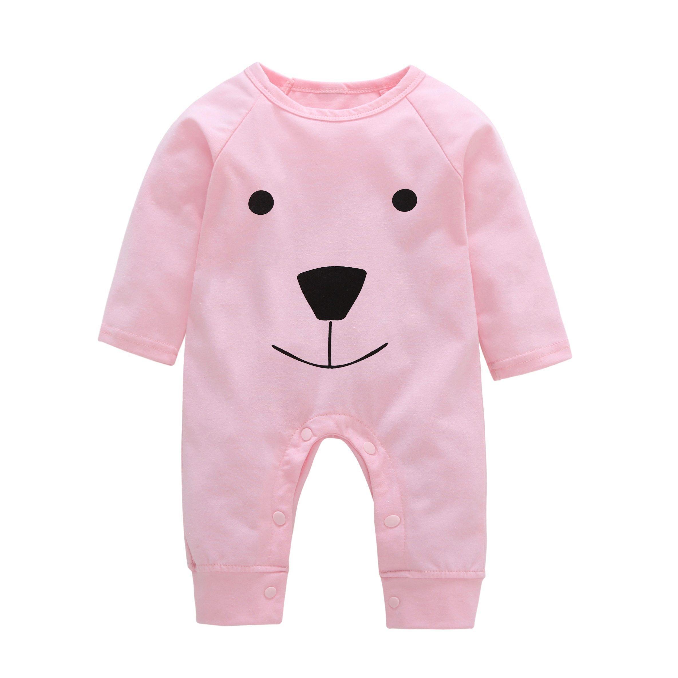 Combinaisons grenouillères pour bébés garçons et filles, imprimé animal mignon, manches longues, hiver, coton, pour enfants, tenue de jeu, vêtements
