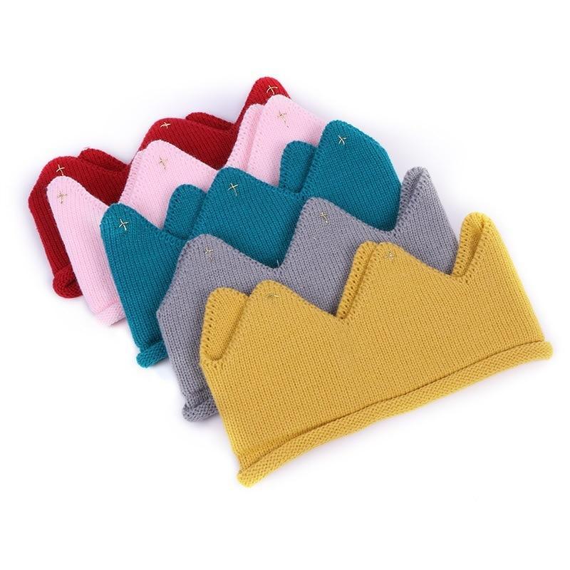 Nouvelle tendance de luxe moderne Bonnet de bébé Filles et garçons Couronne Tricoté Chapeau Bébé Chapeaux d'été Vides Nouveau-né Design Laine Bonnet Pour Enfants