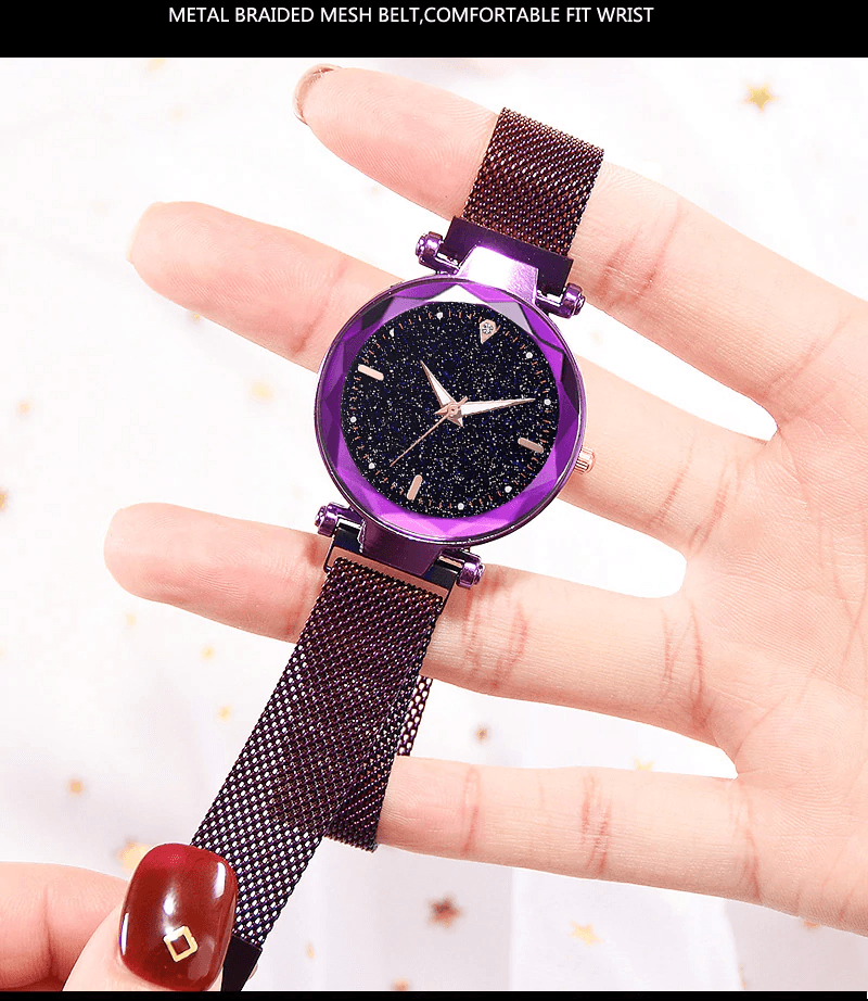 Nouvelles Montres de Luxe pour Femmes Montre Femme Ciel Étoilé Magnétique Étanche Bracelet Pour Femmes et Filles
