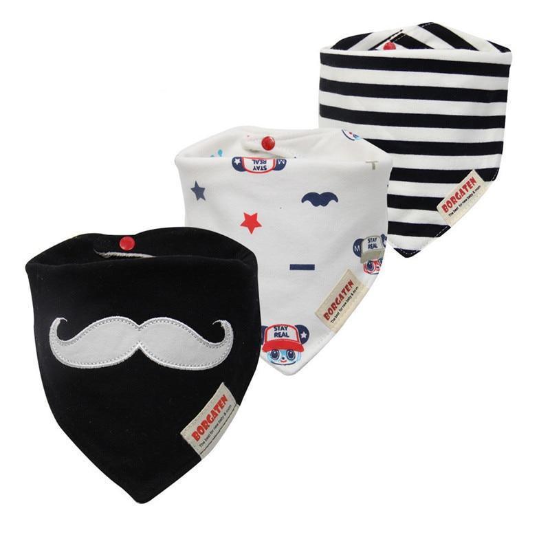 Bavoirs en coton de dessin animé pour nouveau-nés garçons et filles, serviette de bébé, écharpe, cravate pour enfants, écharpe pour bébés