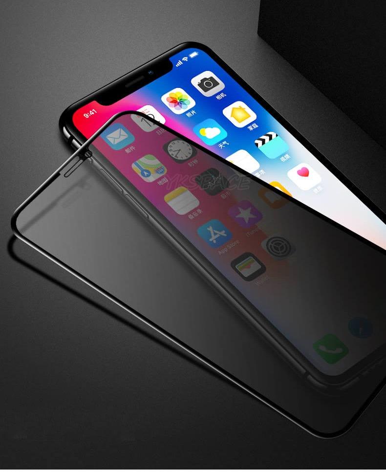 3 Pièces Meilleur Verre Trempé Confidentialité 9H pour iPhone 11 12 13 14 Pro Mini XS MAX X XR 6S 7 8 Plus SE Film de Protection Écran Anti-Espion Anti-Peeping en Verre Trempé pour iPhone