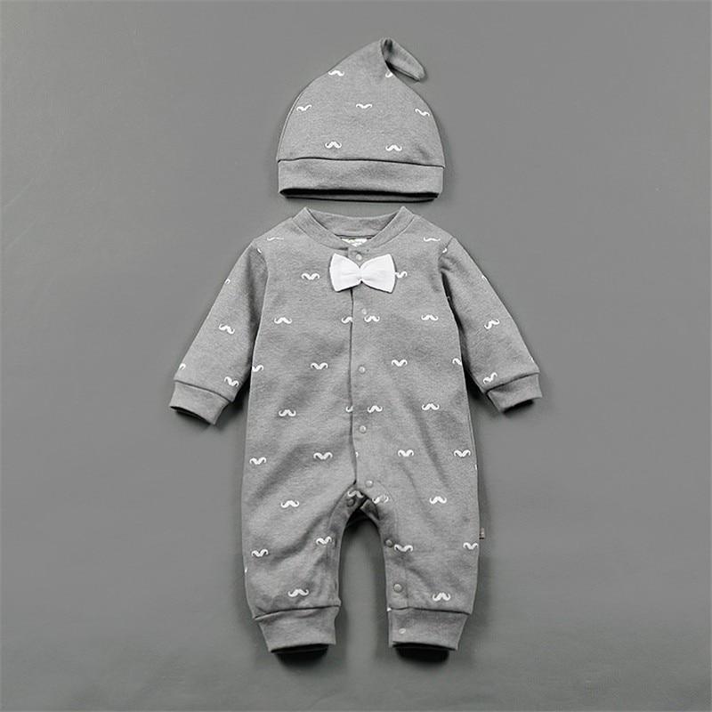 Ensemble barboteuse Fashion Cartoon Body Chapeau et Pantalon Vêtements Bébé Nouveau-né Animaux Mignons Pyjamas