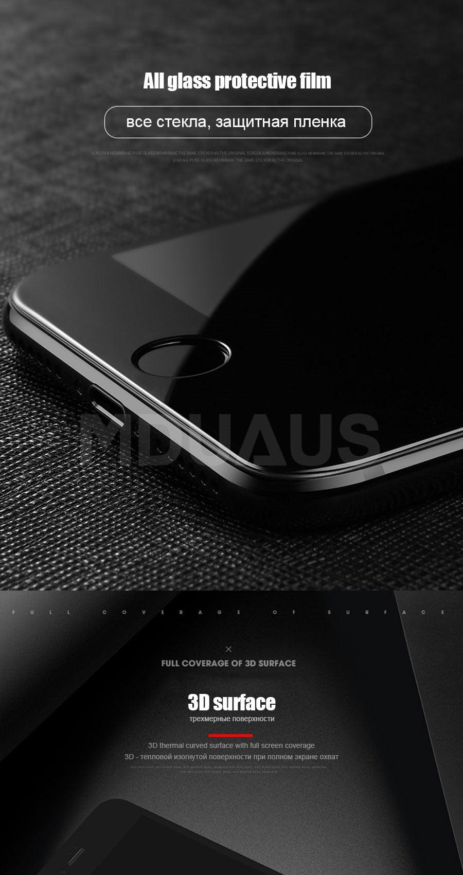 Verre de protection 999D pour iPhone 8 7 6 6S Plus XR X XS, verre de protection d'écran complet pour iPhone 11 12 Pro Max, verre trempé de protection d'écran complet pour iPhone