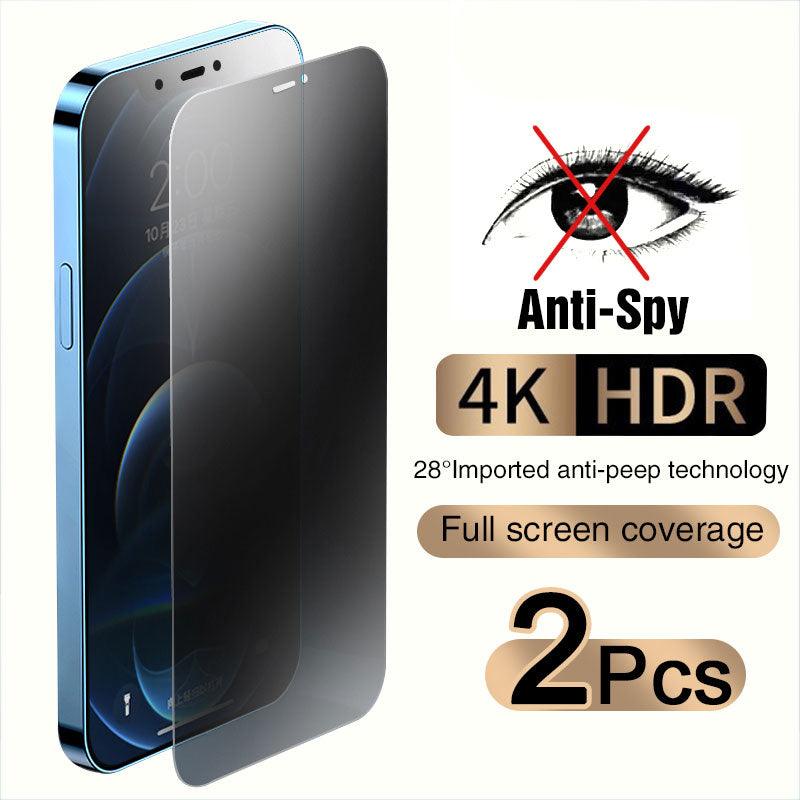 Protection d'écran anti-espion pleine couverture pour iPhone 11 12 13 PRO MAX Verre de confidentialité pour iPhone 14 Pro 8 Plus XS Max XR Verre trempé anti-espion Protecteur d'écran de confidentialité pour iPhone