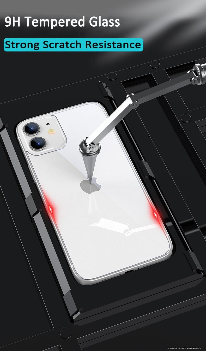 3-en-1 Lot de 2 films de protection d'écran en verre trempé pour iPhone 12 11 Pro Max Mini, Protection Avant + Arrière + Objectif pour iPhone 13 Pro Max - Film en verre trempé de qualité supérieure - Clarté HD - Anti-traces de doigts/rayures pour iPhone