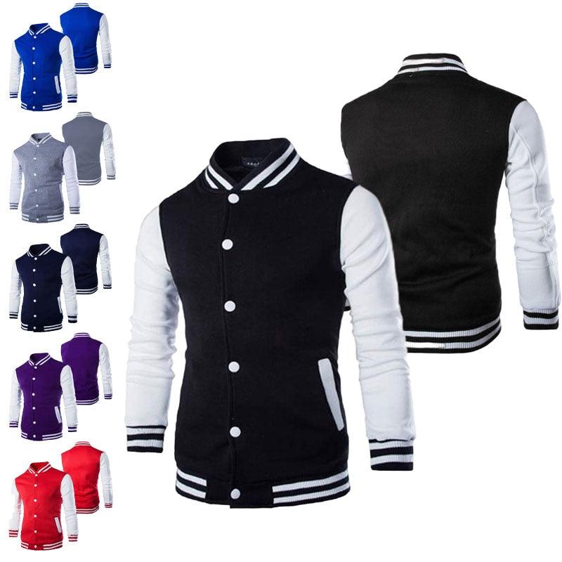 Veste décontractée pour homme coupe ajustée, Blouson aviateur pour homme/garçon, Design de mode classique et élégant, Veste universitaire confortable pour homme, Blouson lycée à manches longues