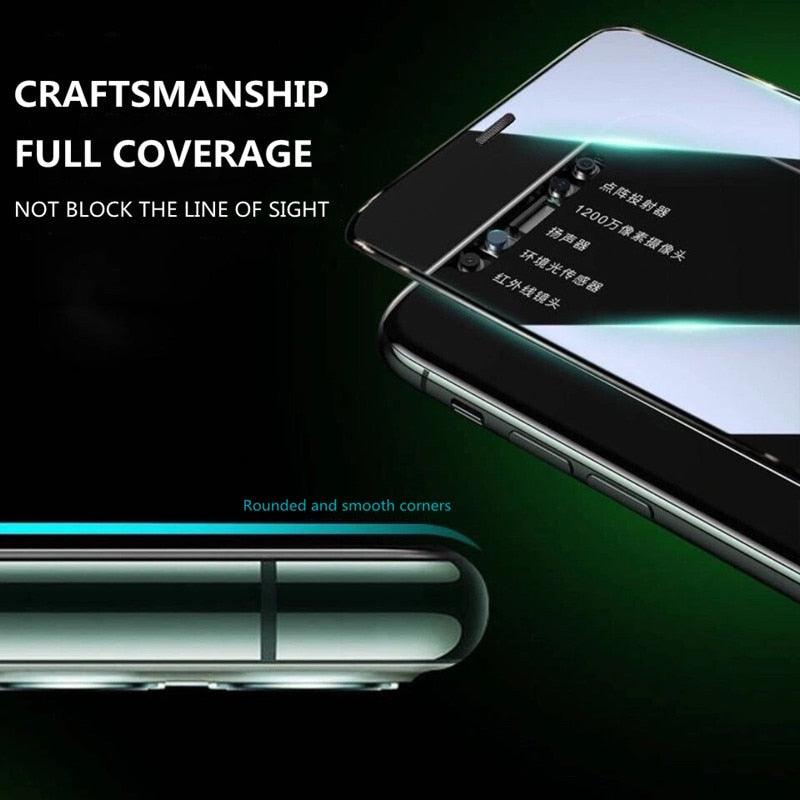 3 Films de Protection en Verre Trempé pour iPhone 13 12 11 Pro XS Max XR 12 Mini, Couverture Intégrale, pour iPhone 13 14 Pro, Film de Protection d'écran Flexible en Céramique Douce Compatible avec iPhone