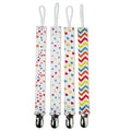 Lot de 4 attaches-sucettes pour bébés, anneaux de dentition, attache-tétine pour bébés et jeunes enfants