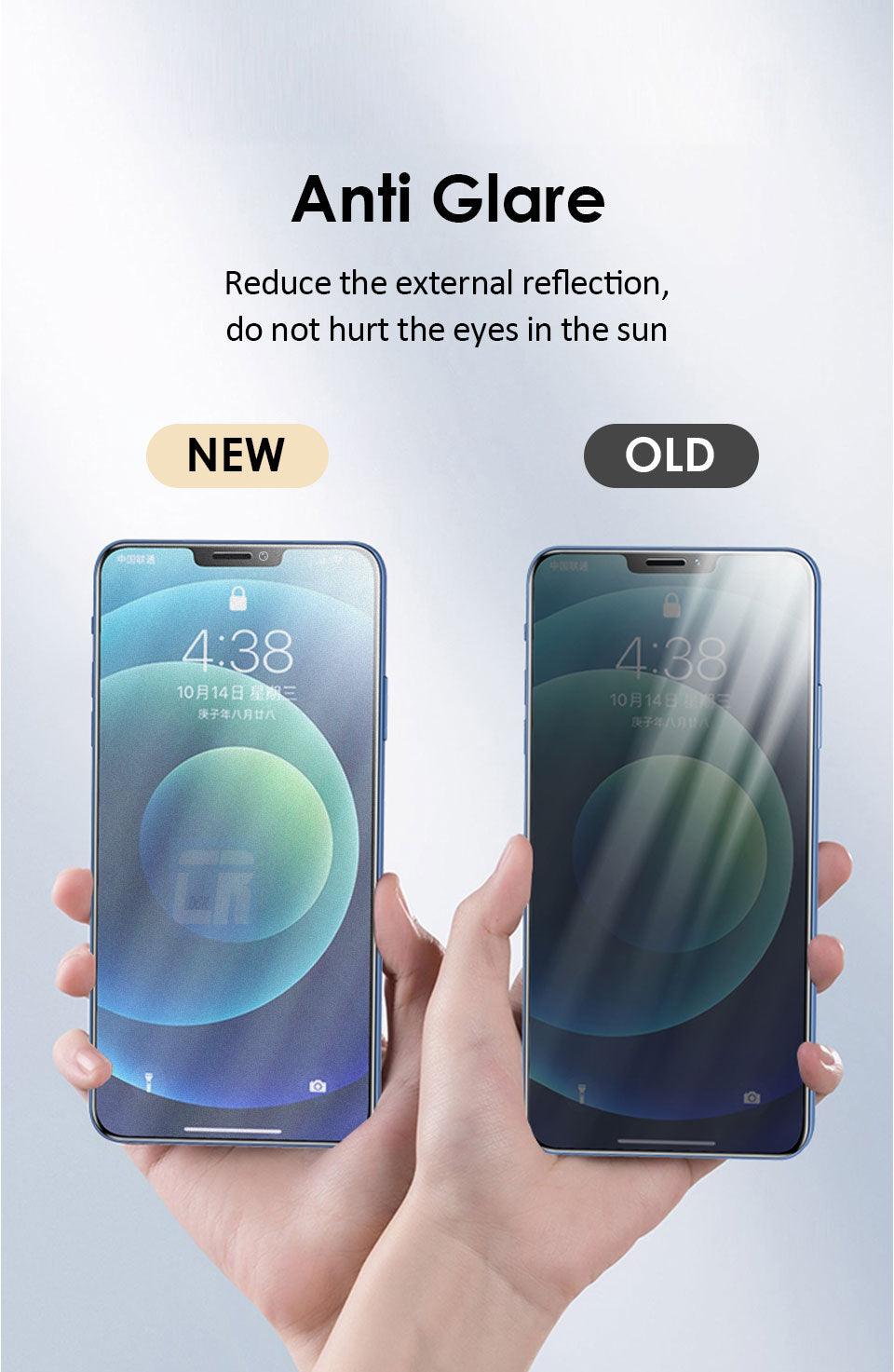 Protecteur d'écran mat pleine couverture pour iPhone 13 Pro 12 Mini 11 Verre trempé sur iPhone 12 11 pro X XS Max XR Verre de protection HD Verre trempé Film de protection anti-rayures
