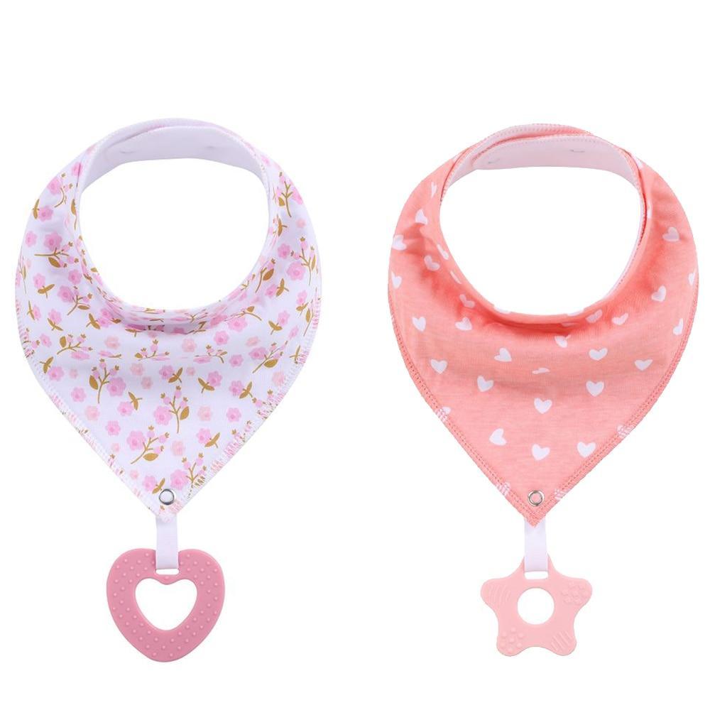 Bavoirs bandanas unisexes 100 % coton biologique super absorbants et doux pour bébé et jouets de dentition pour nouveau-né