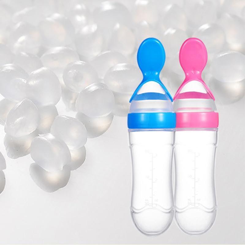 NOUVEAU Biberon Cuillère avec Cuillère en Silicone Nouveau-né Nourrisson Cuillère à Pression Biberon d'alimentation Supplémentaire pour Tout-petit pour Enfants et Bébé