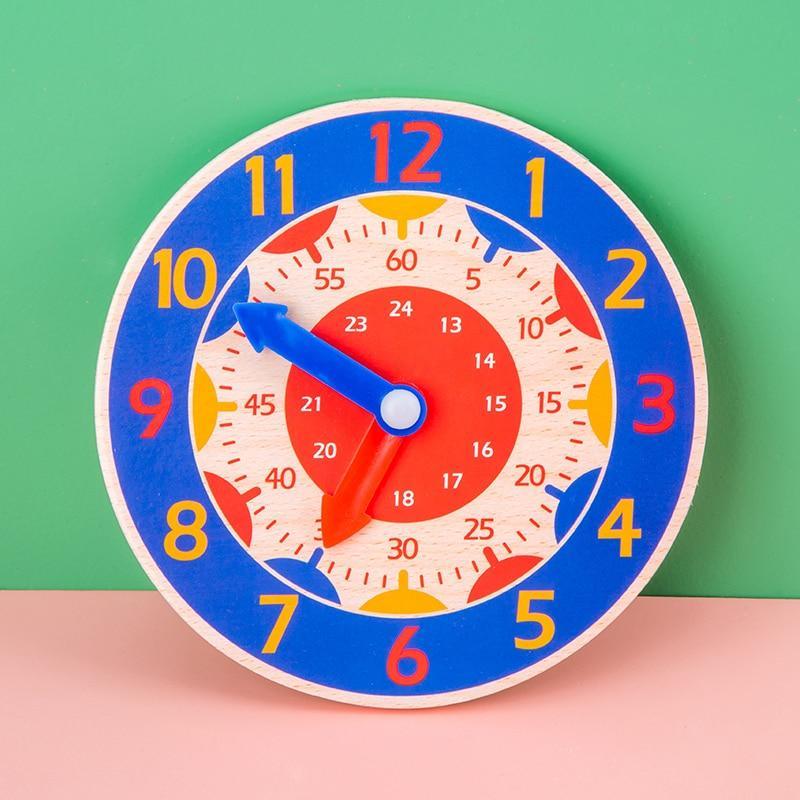 Jouets d'horloge Montessori en bois pour enfants, horloge colorée pour l'apprentissage des heures, minutes et secondes, aides pédagogiques pour la petite enfance