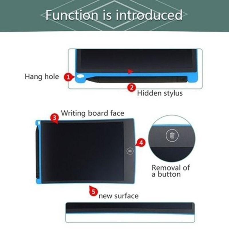 Tablette d'écriture LCD 8,5 pouces moderne, tableau de dessin électronique, tablette graphique numérique, bloc-notes électronique avec stylet pour enfants
