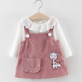 Vêtements de princesse d'automne pour bébé fille, hauts mignons à manches longues, dessin animé girafe pour bébés filles