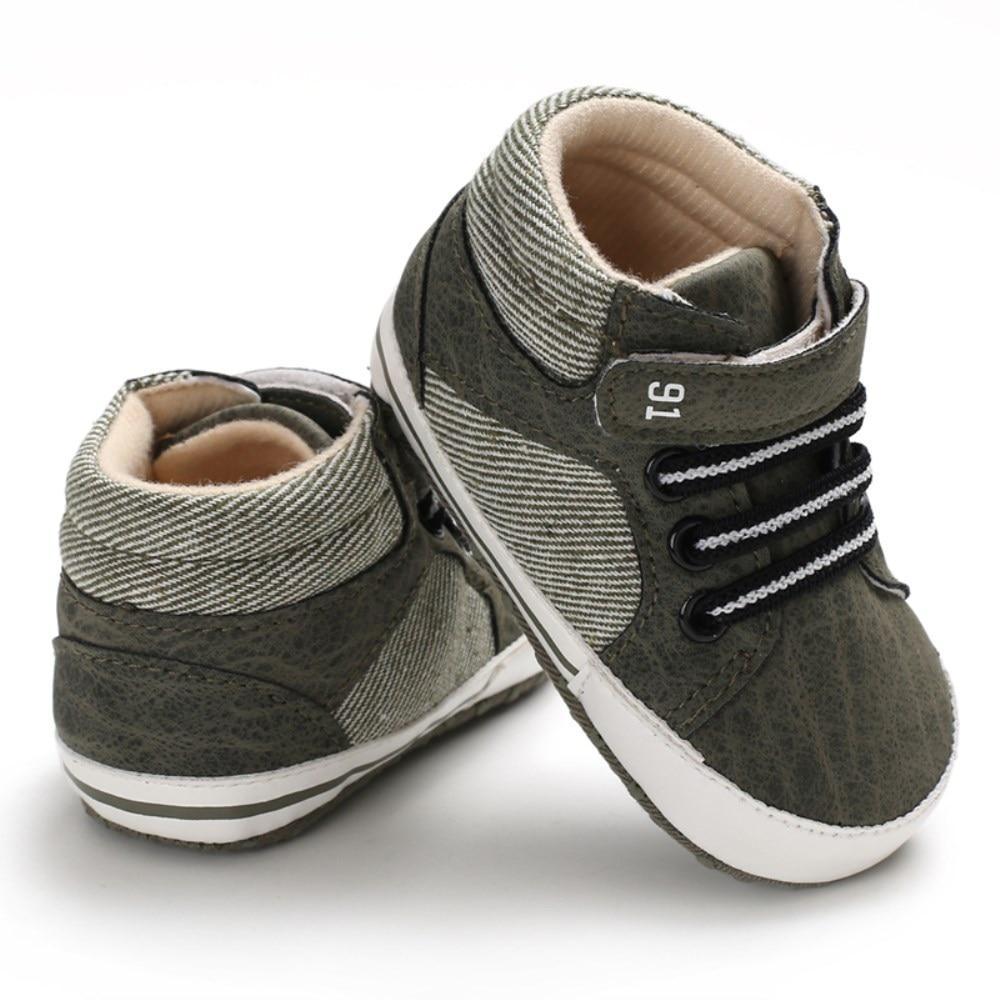Chaussures à semelle souple pour nouveau-nés (0-18 mois), bottines à lacets pour garçons, baskets, cadeau idéal pour bébé