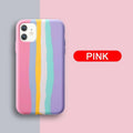 Coque en silicone de luxe arc-en-ciel pour iPhone 11 X Xr Xs Max Coque 12 11 Pro Max 6 6s 7 8 Plus Moderne Antichoc Coloré Coque Arrière en Silicone Souple Couverture Arrière Arc-en-ciel