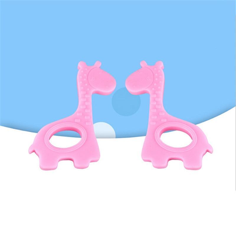 Nouveau jouet de dentition apaisant en forme de girafe mignonne à mâcher pour bébés et tout-petits en silicone biologique naturel, parfait pour les bébés garçons et filles