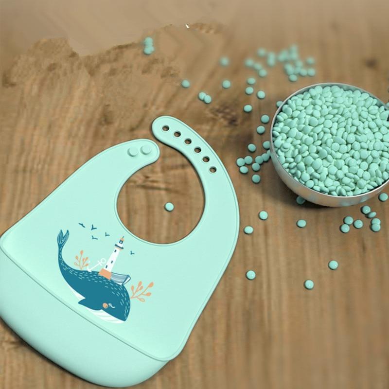 Bavoirs en silicone imperméables pour bébés, bavoirs de dessin animé réglables pour bébés, chiffons d'épaule