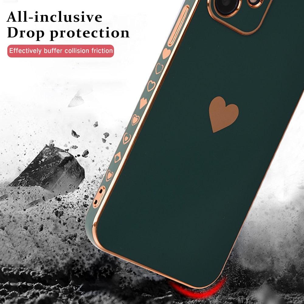 Coque de téléphone élégante pour femme pour iPhone 13 14 Pro Protection d'objectif d'appareil photo pour iPhone 12 11 Pro Max 14Plus Étui antichoc Pare-chocs luxueux Motif mignon Femmes Filles Coque d'appareil photo antichoc en silicone souple