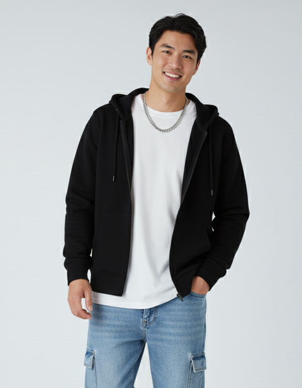 Sweat à capuche zippé épais P2017