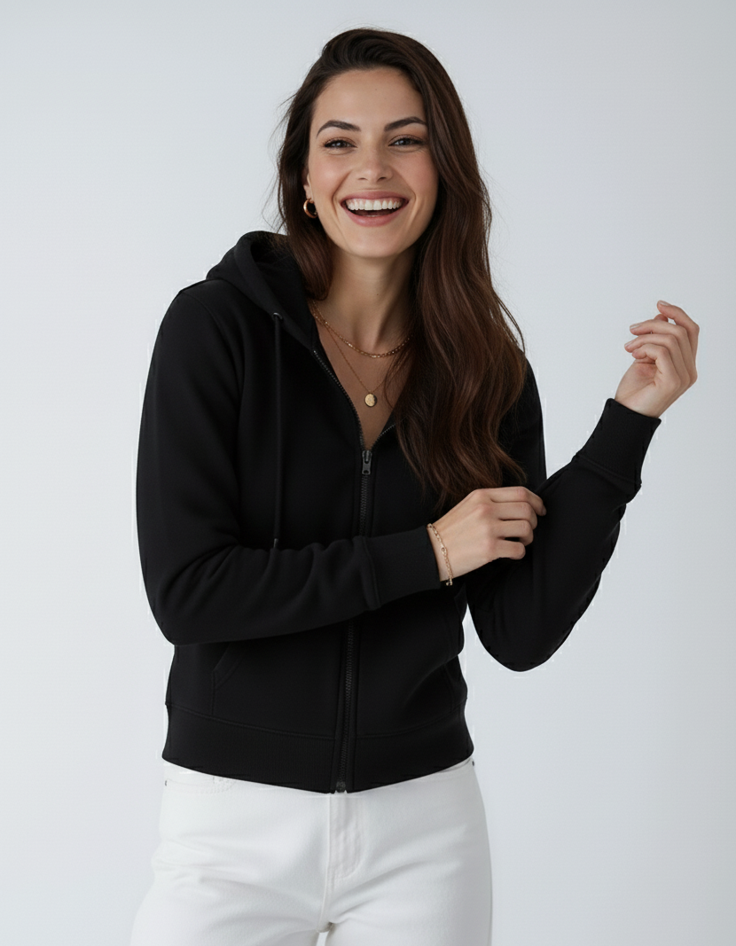 Sweat à capuche zippé épais P2017
