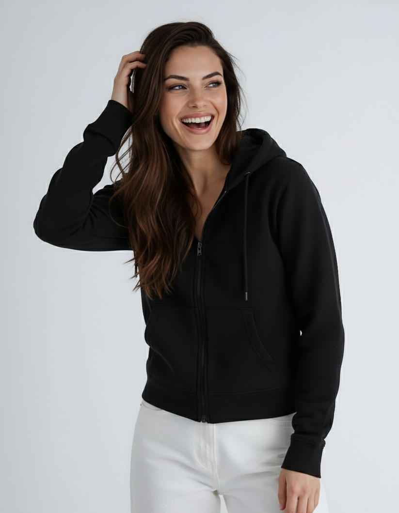 Sweat à capuche zippé épais P2017