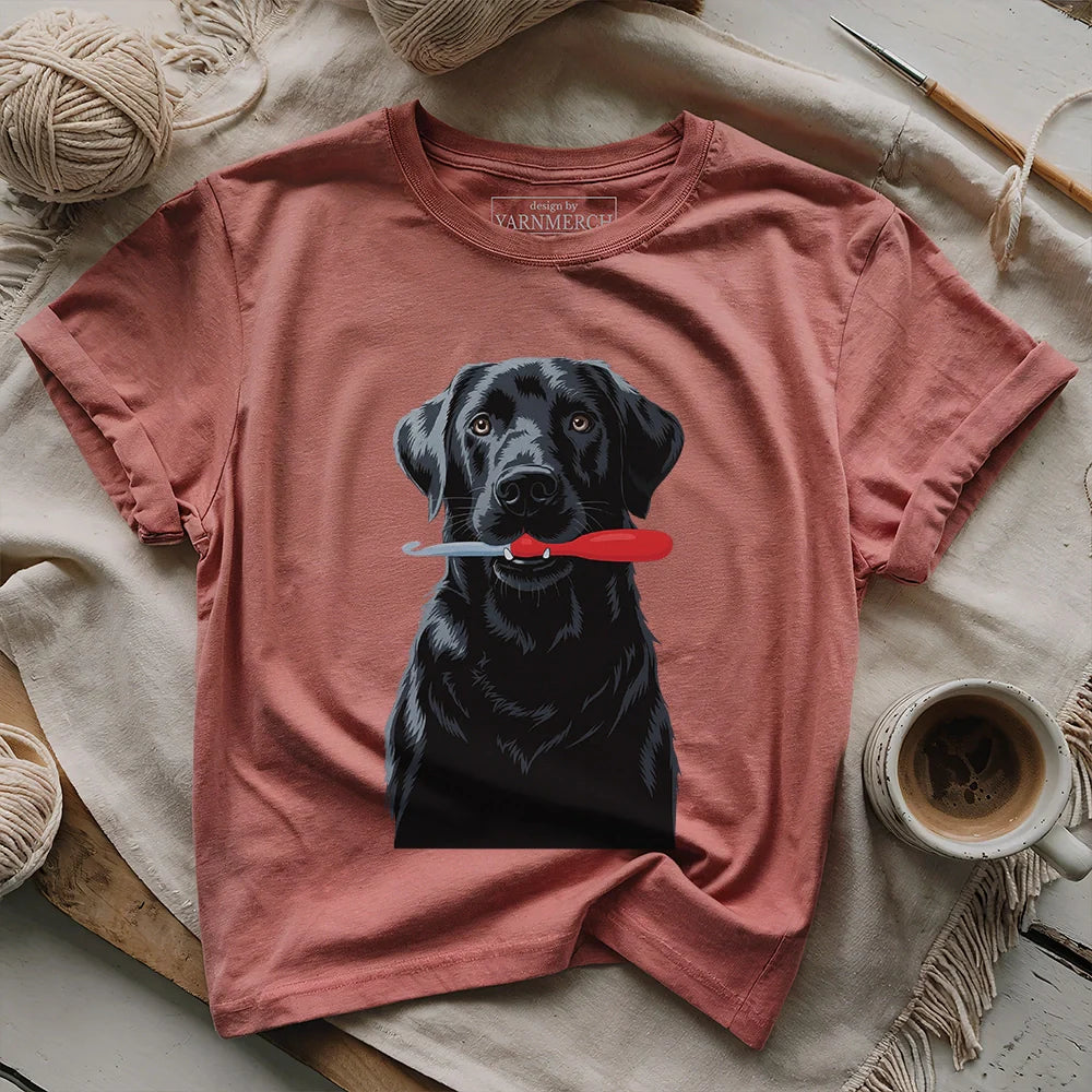 T-shirt chiot accroché