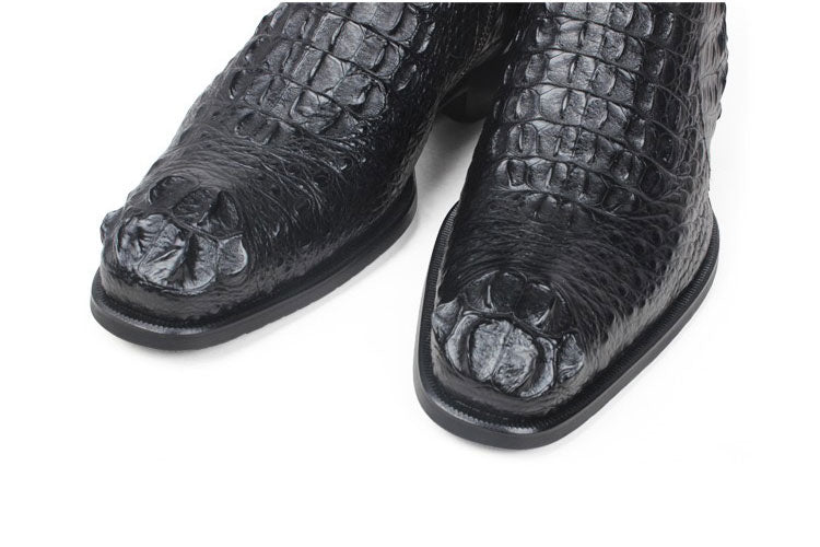 Maurice El Paso Hornback Alligator Boot Black