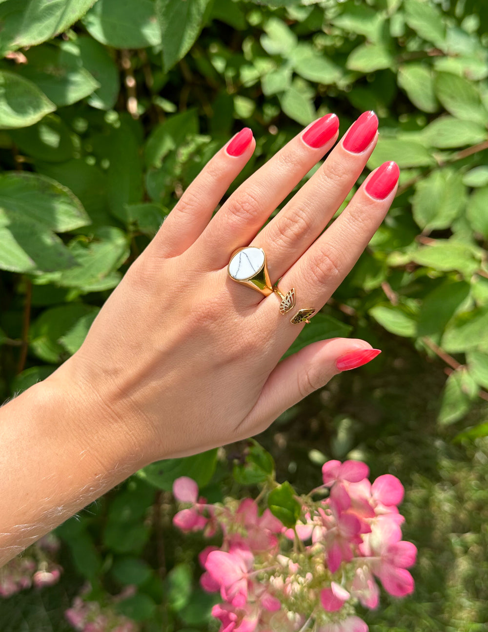 Bague en howlite