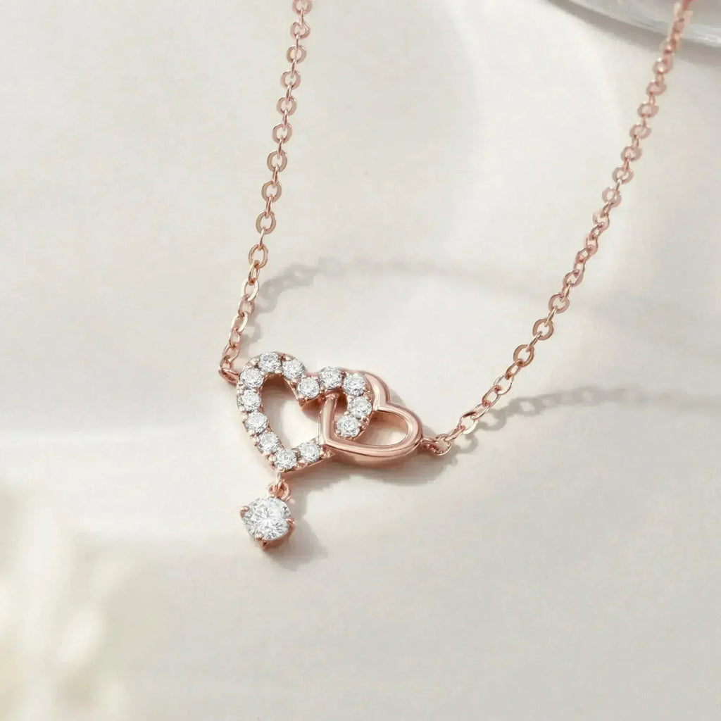 Collier Cœur Entrelacé, Collier Cœur Argent, Collier Femme