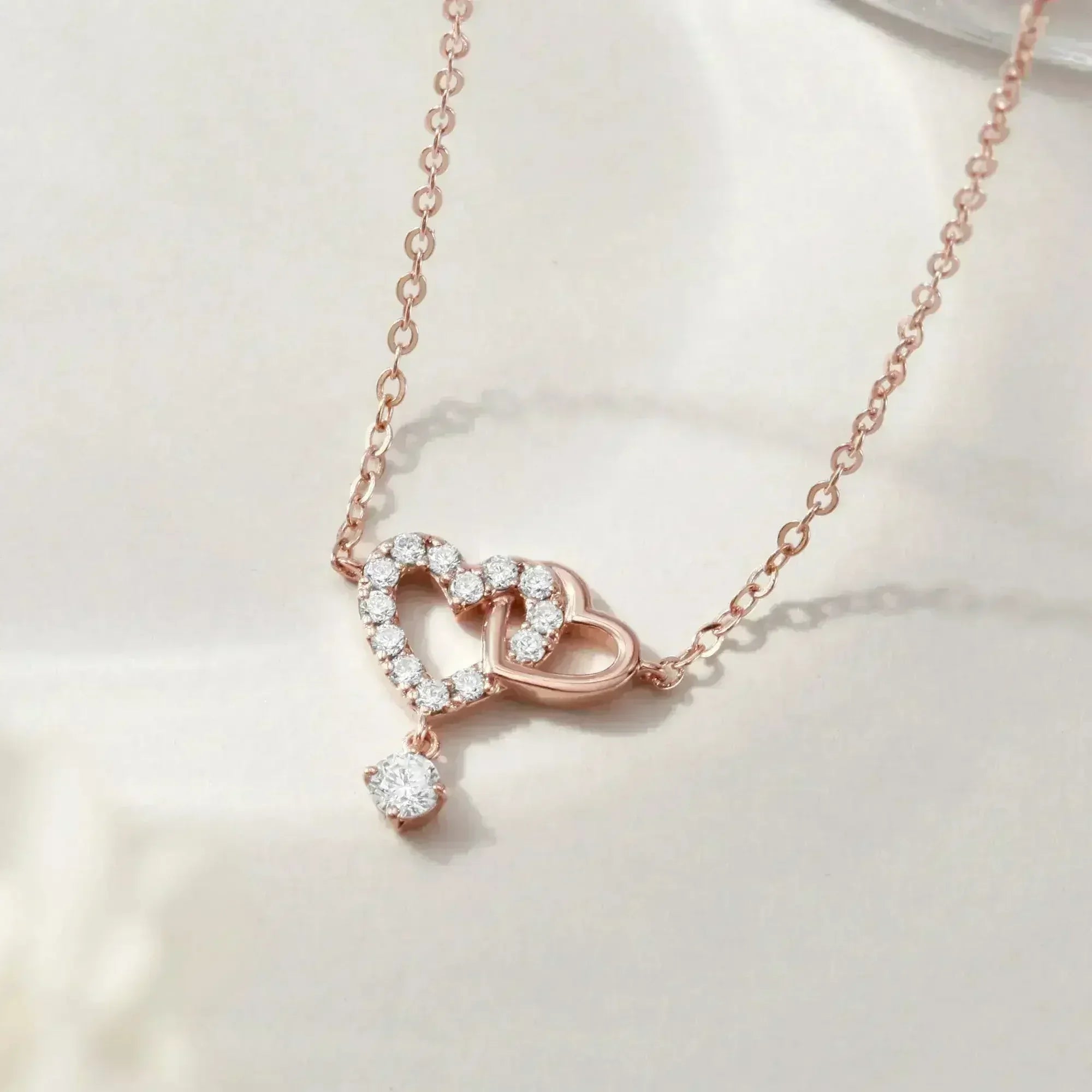 Collier Cœur Entrelacé, Collier Cœur Argent, Collier Femme