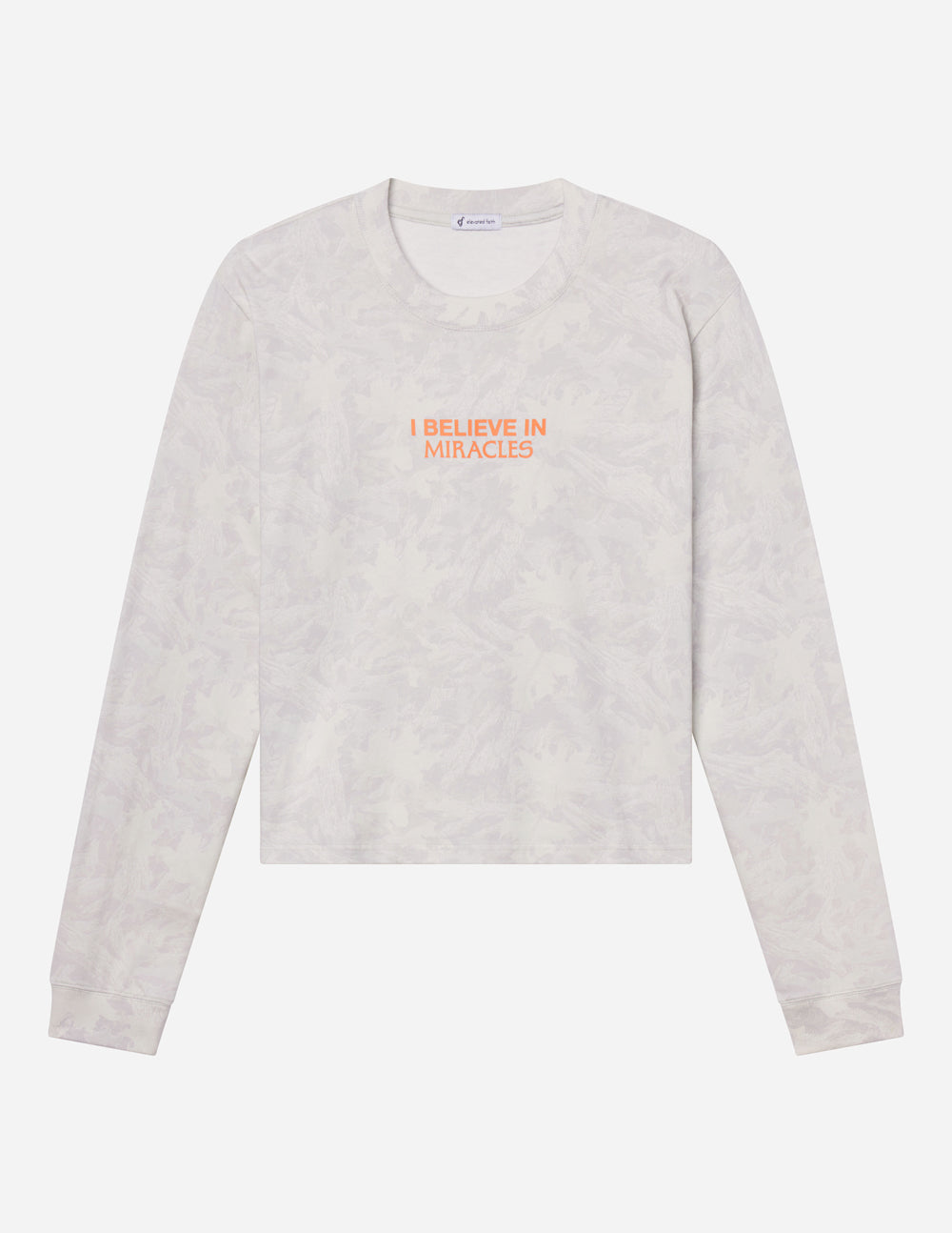 T-shirt lourd à manches longues camouflage « I Believe in Miracles »